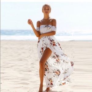 Floral off the shoulder dress NWT